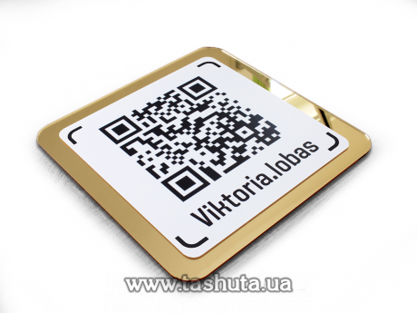 Инстаграм-визитка из акрила с QR кодом 250х250мм