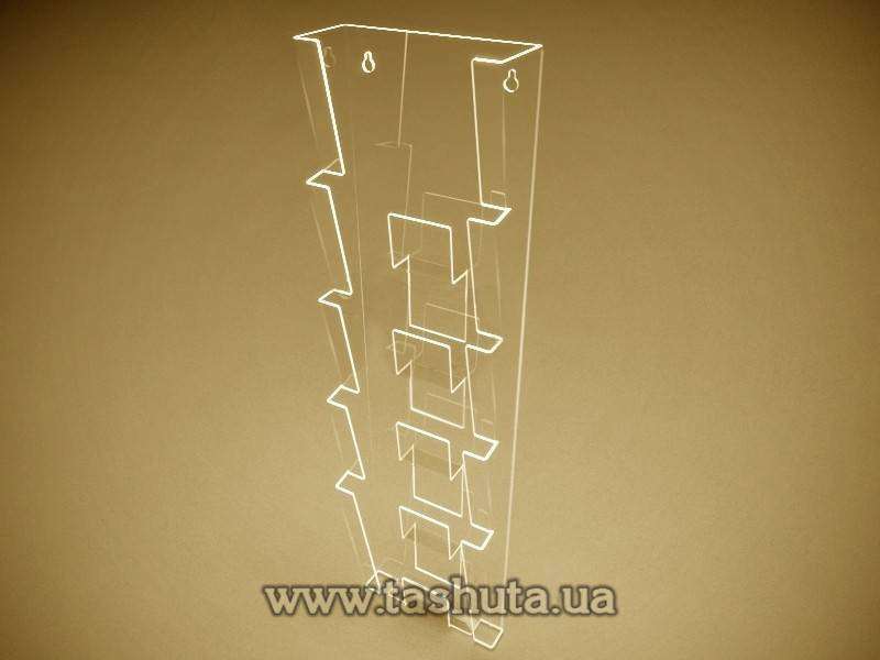 Wall Brochure Holder, 5 Compartments A4 (210x297)
