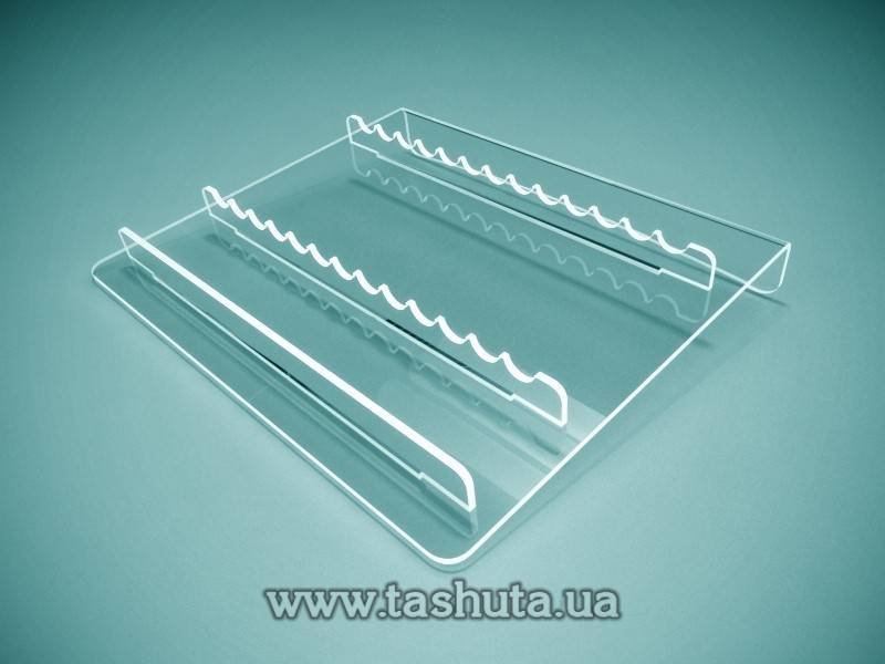 Clear Pen Holder for 13 pcs, 205x20x210mm
