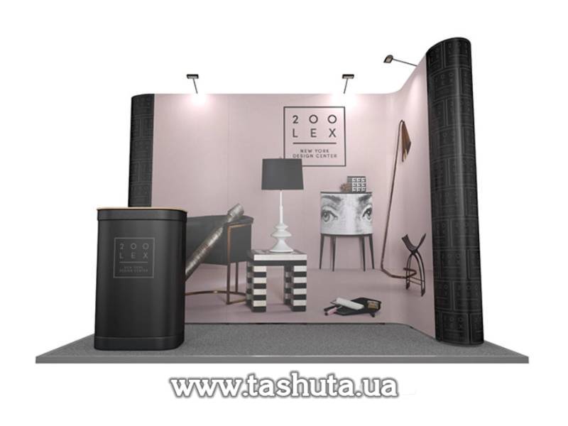 Corner Pop-Up Stand 3x3(2.3x2.9m) + 3x5 (2.3x4.4m)