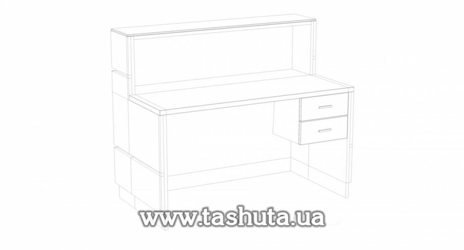Reception Desk with Decorative Lighting, 130x110x70cm