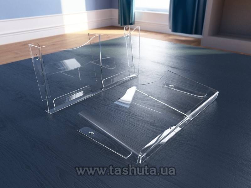 Wall-Mounted Acrylic Pocket with 2 Compartments A5 (148x210)
