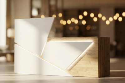 "Prism" Office Reception Desk, 180x120x62cm