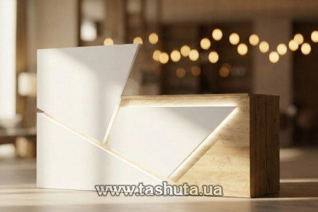 Biurowa lada recepcyjna „Pryzmat”, 250x120x62 cm
