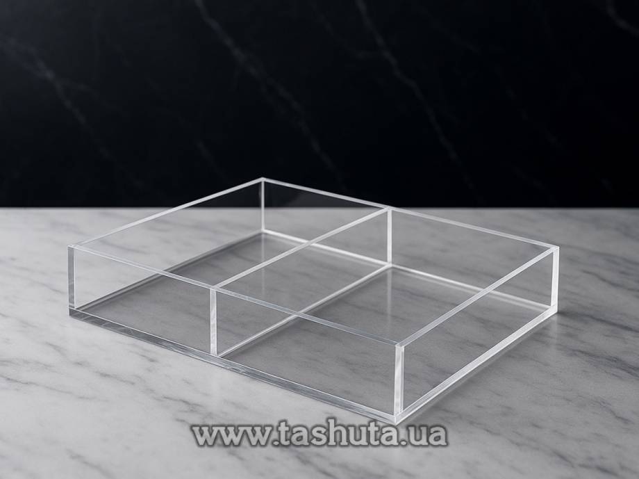 Acrylic Box, Container with Divider 220x310x70mm
