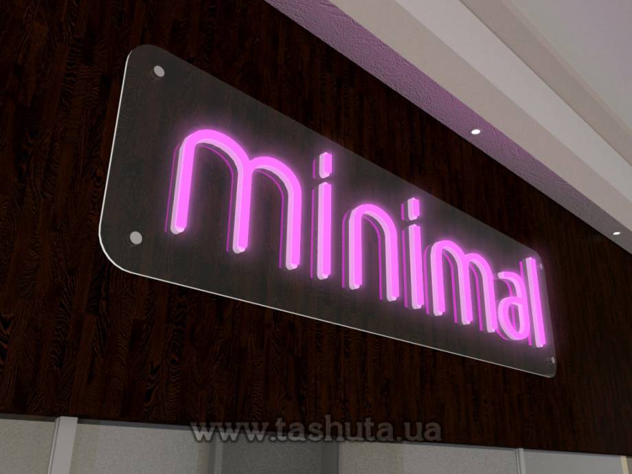 Neon Sign on Clear Backing