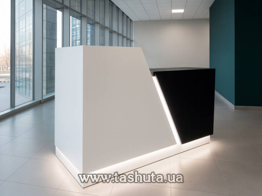 Illuminated Front Desk, Checkout Counter, 145x110x62cm