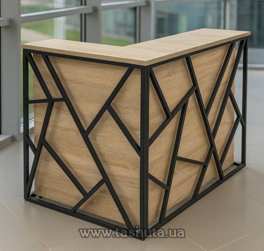 Loft Front Desk with LED Lighting, 150x110x115cm