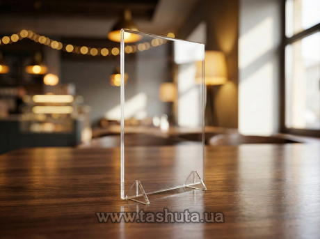 Акриловая подставка для меню на ножках А4 (210х297)