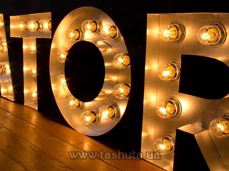 Marquee Letters with Bulbs, h-700mm