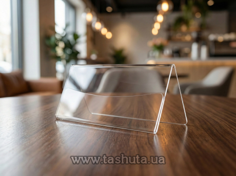 Пластиковая подставка для листовки 210х80 мм, односторонняя