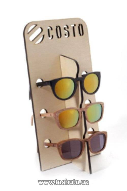 Acrylic Eyewear Display with Your Logo for 3 pcs