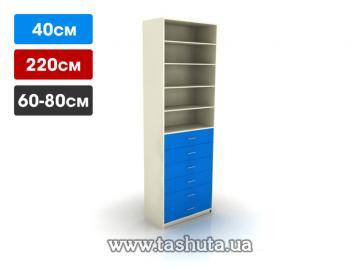 Retail Shelving Unit with Drawers, Size 700x2200x400mm