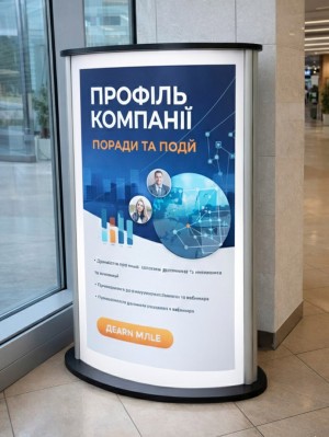 Напольный рекламный лайтбокс 650х1025 мм