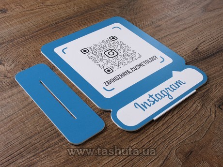 Tabliczka na Instagram z kodem QR z PCV 250x315mm