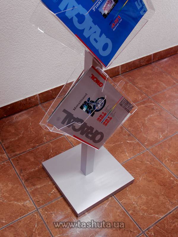 Literature Stand with 6 A4 Pockets, Double-Sided