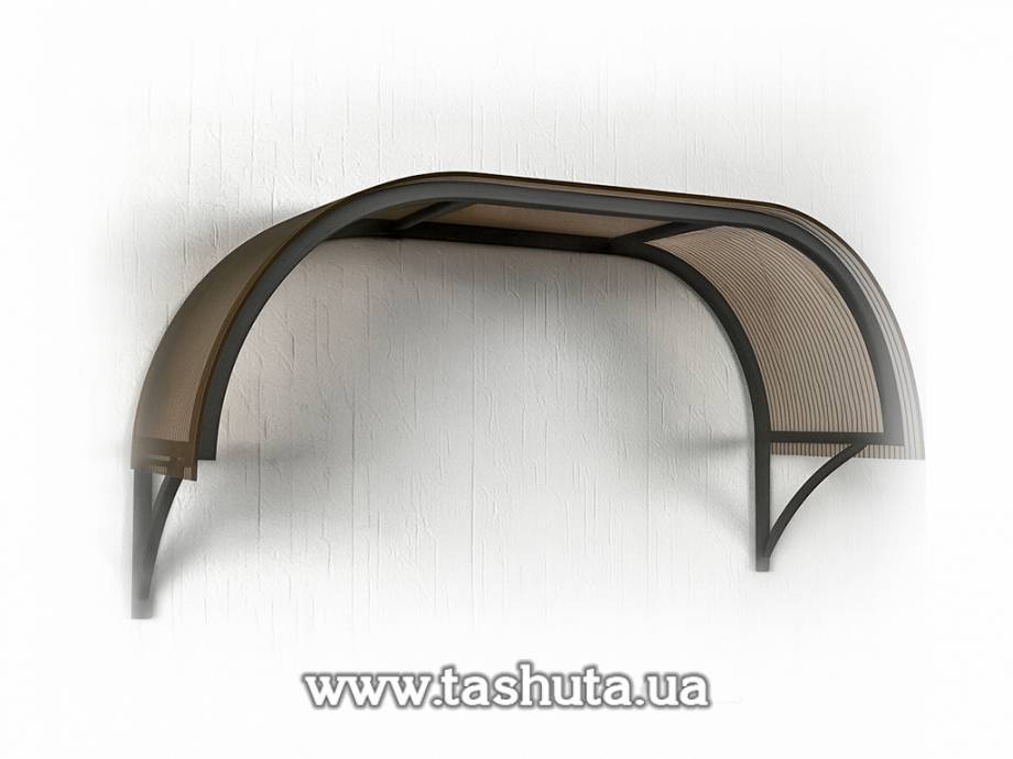 "Extended Arch" Polycarbonate Canopy, 1800x600x1050mm