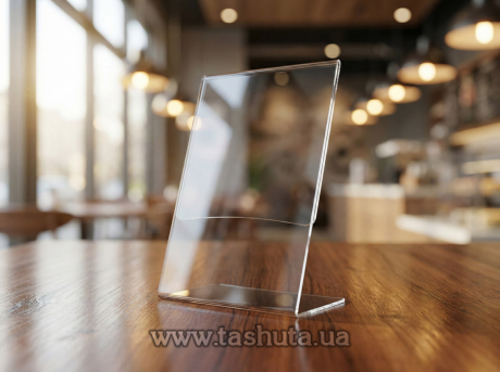 Подставка под меню, полиграфии ЕВРО формата, L-образная