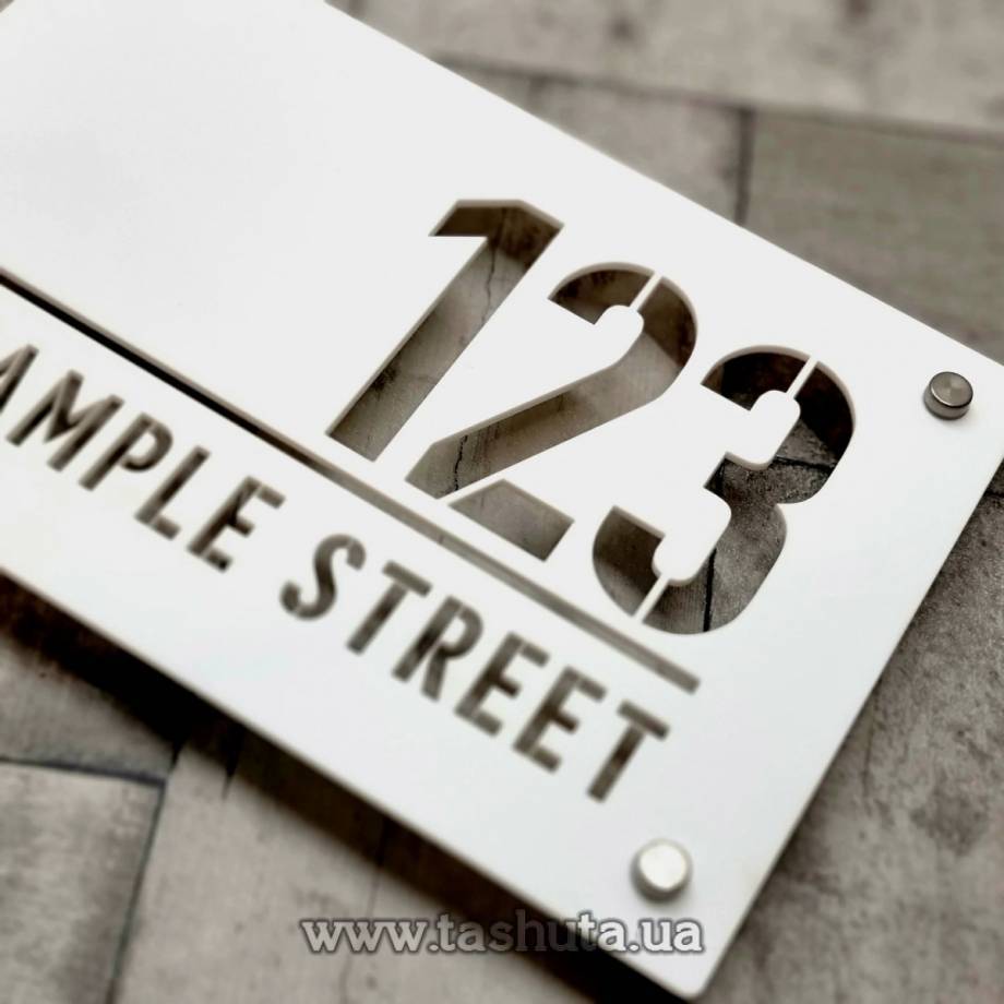 Through-Cut Acrylic Outdoor Sign Plate, 250x140mm