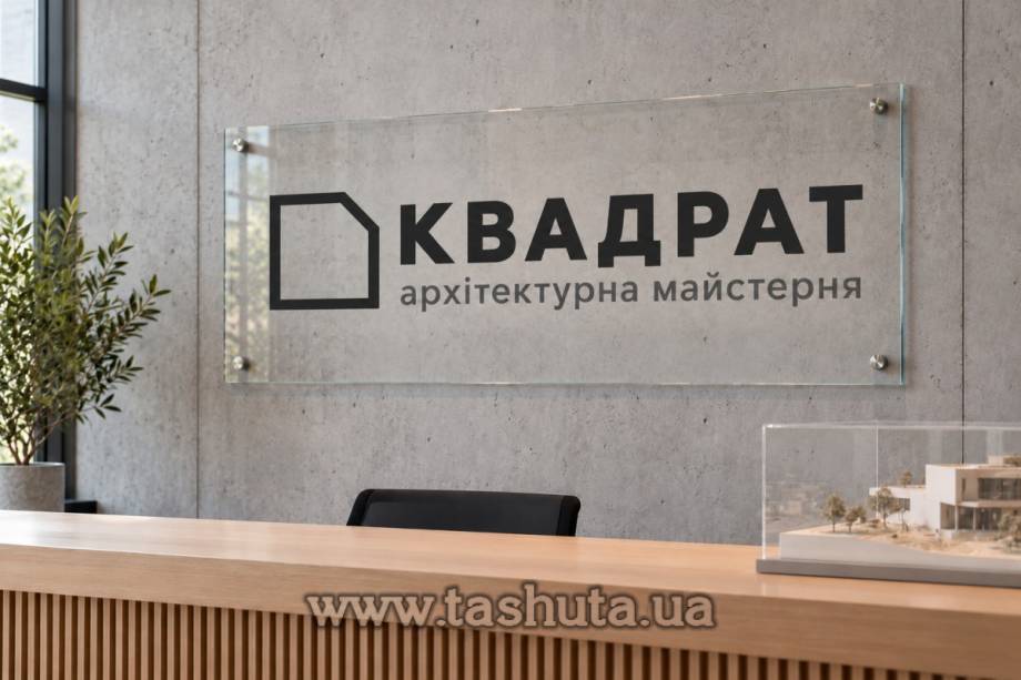 Рекламная вывеска из прозрачного акрила 6мм