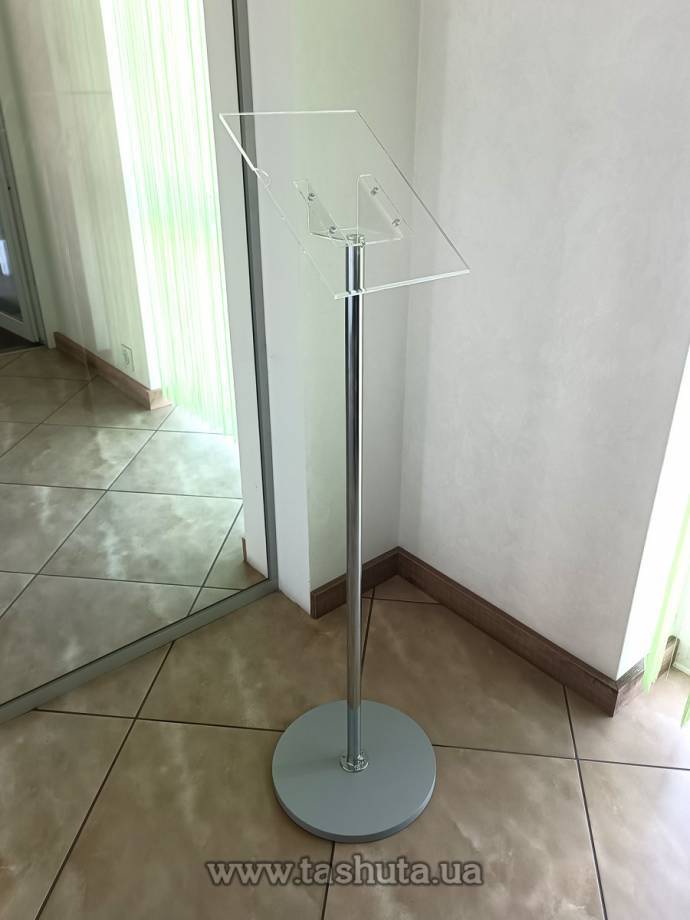 Inclined Advertising Stand with A4 Acrylic Pocket