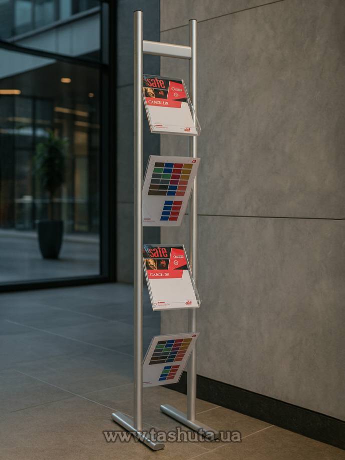 VIP Advertising Literature Stand, 4 A4 Pockets