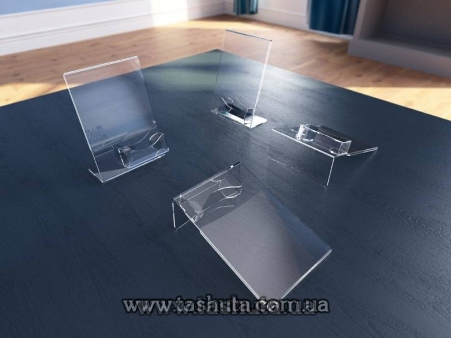 A5 Landscape Menu Stand with Business Card Pocket