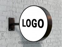 Szyld LED okrągły z logo 70cm, dwustronny