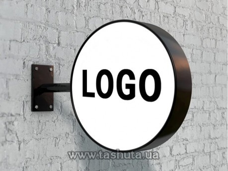 Szyld LED okrągły z logo 70cm, dwustronny