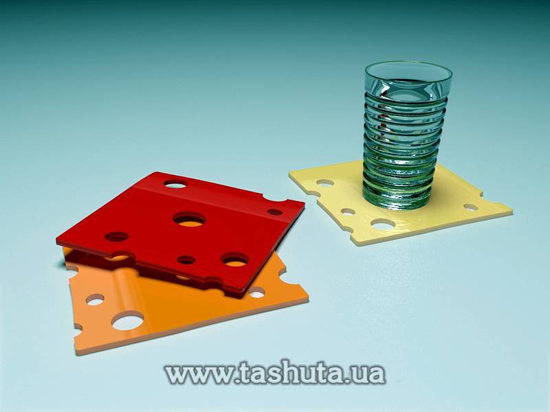 Glass Stand with Your Logo, 100x100mm