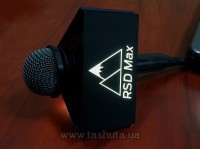 Світлова насадка на мікрофон трикутна з логотипом
