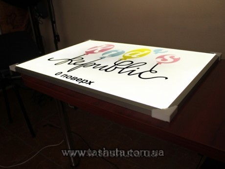 Cienki lightbox FrameLight, format A2, ze stałą grafiką