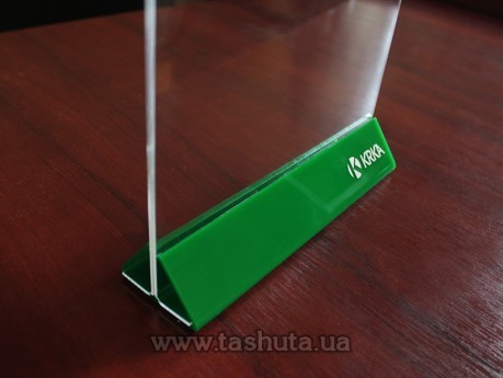 Menu holder A6 z kolorową podstawą