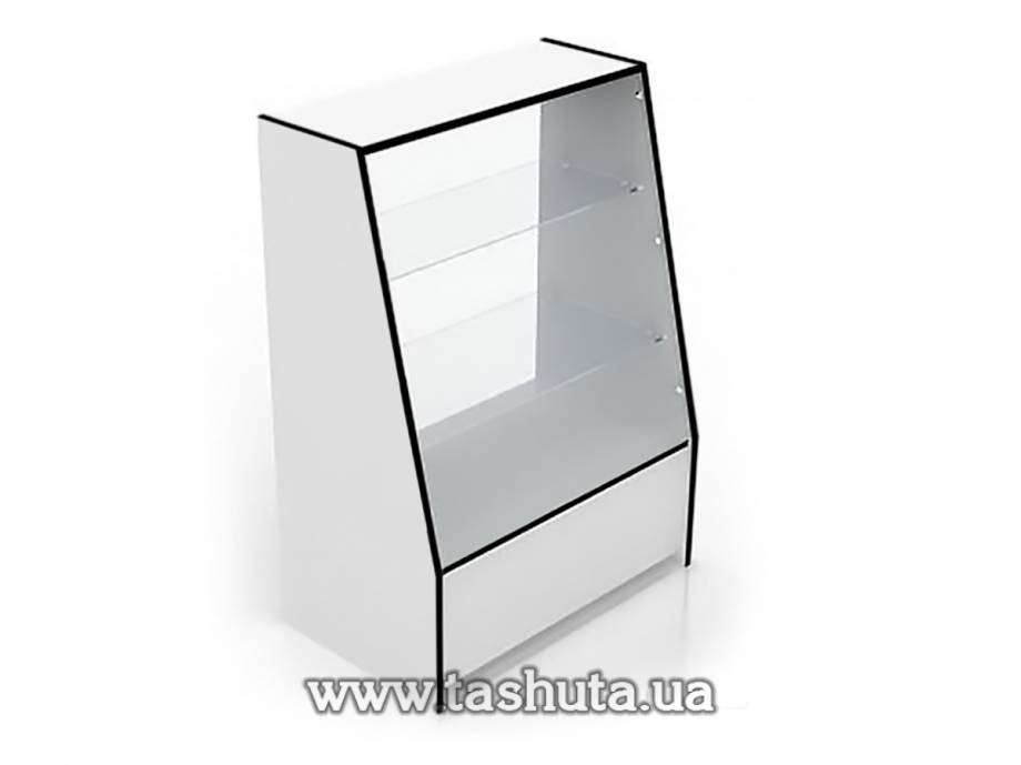 Display Counter with Inclined Front, Size 85x120x50cm