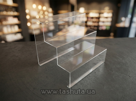 Горка под товар на 3 ступени, H=210мм, L=150мм