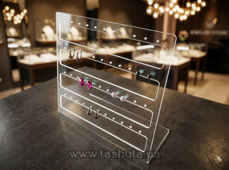 Акрилова підставка під сережки 250х240 мм
