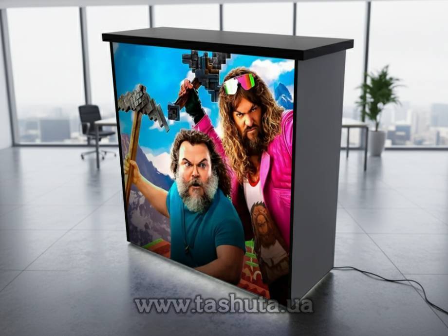 Illuminated Fabric Promo Counter 1100x500x1050mm