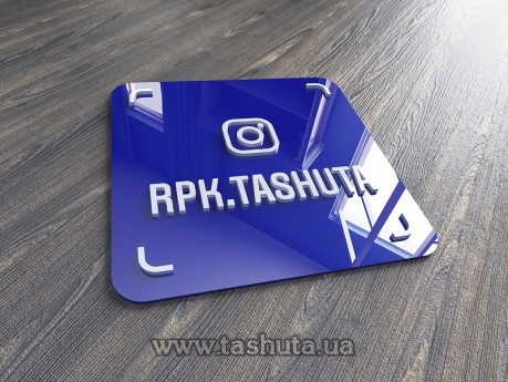 Wizytówka na Instagram naścienna z akrylu 250x250mm