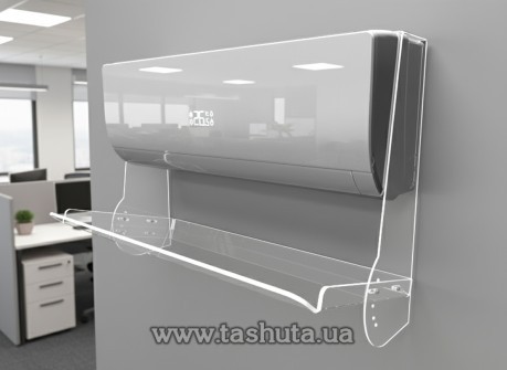 Ekran klimatyzatora z plexi, szerokość 700mm, bez wiercenia w ścianie