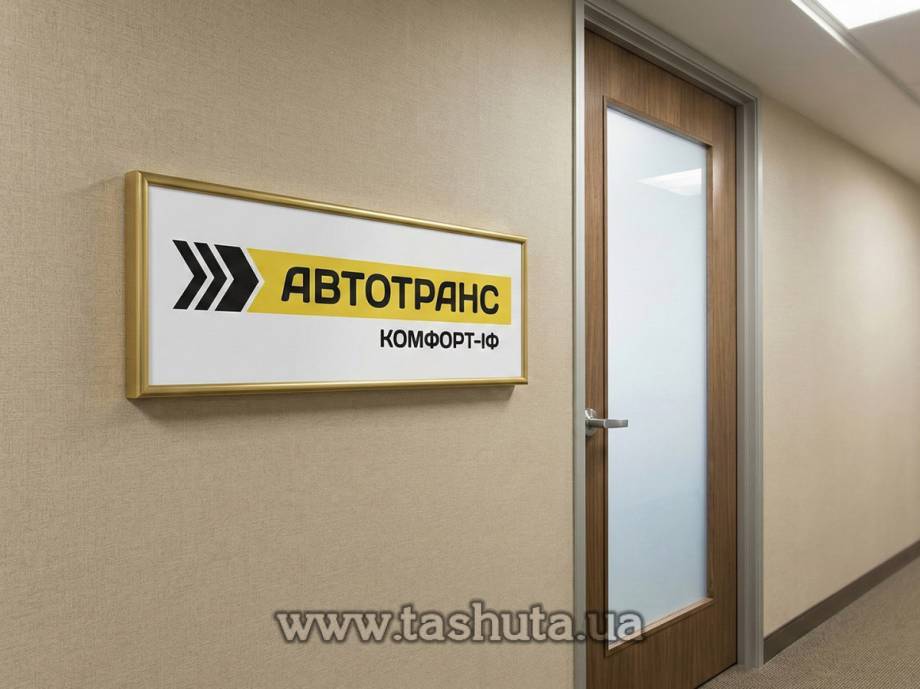 Framed PVC Door Sign Plate, 300x150mm