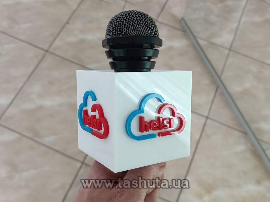 Microphone Cube (Flag) with 3D Logo