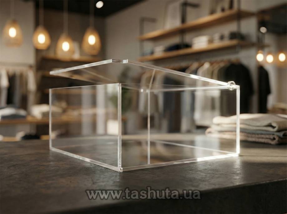 Acrylic Box, Container with Lid 200x200x150mm
