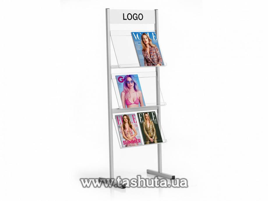 Literature Stand with 3 Pockets A4x2