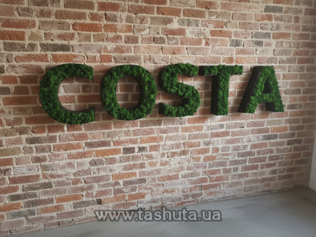 Букви та логотипи з мха об'ємний, H=600мм
