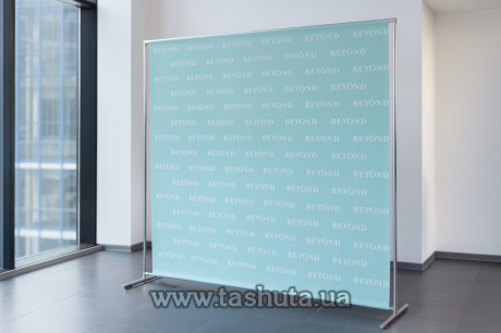 Пресс-волл (стенд для фотографирования) 2,2х3 м, карманы, низкие ножки