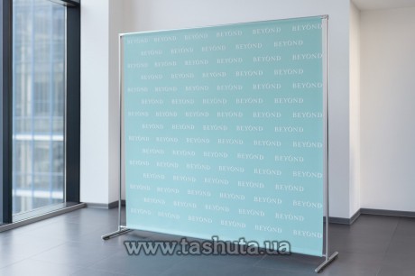Пресс-волл (стенд для фотографирования) 2х2 м, карманы, низкие ножки