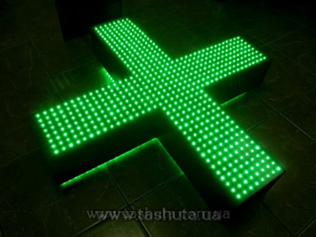 Світлодіодний хрест для аптек &quot;МОДЕРН&quot; 800х800 мм