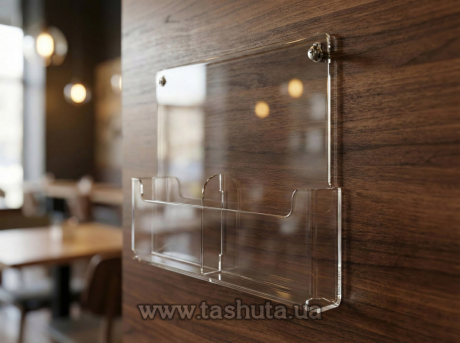 Пластиковый карман настенный 2 ячейки А5 (148х210)