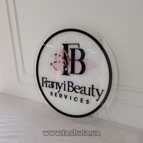Szyld - logo firmy z akrylu 60cm, okrągły