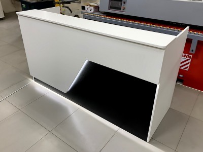 "Miami" Reception Desk, Illuminated Office Desk, 120x110x75cm